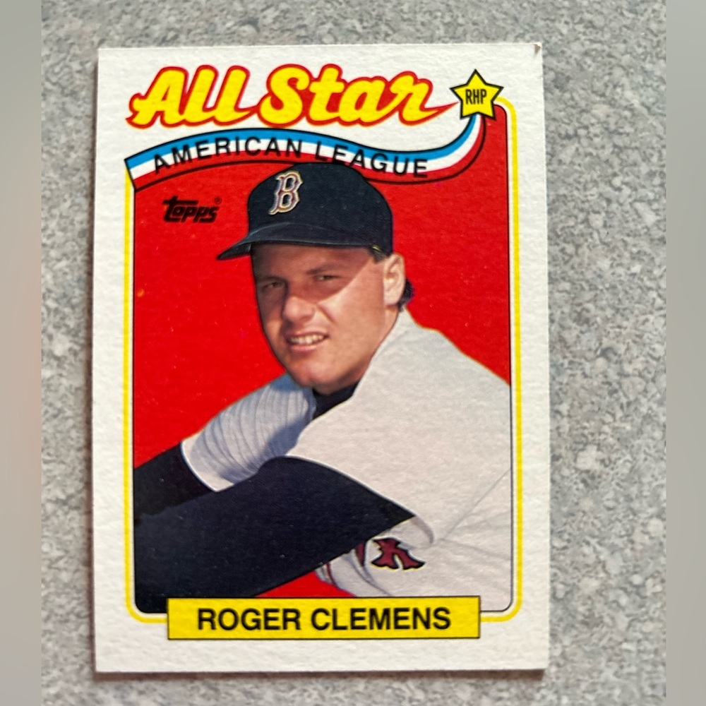 Roger Clemens topps 1989 baseball card